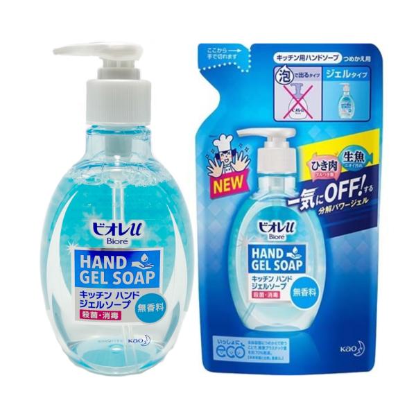 ビオレU キッチンハンドジェルソープ　ポンプ250ml&amp;詰め替え200ml セット