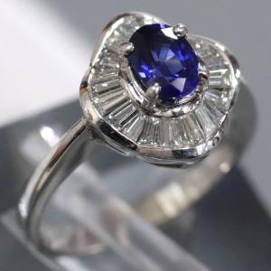 スリランカ産 非加熱サファイア ダイヤモンド リング 11号 3.45ct