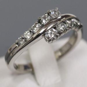 Pt900/K18ブルーオパールダイヤモンドペンダントトップ O17.68 D0.15