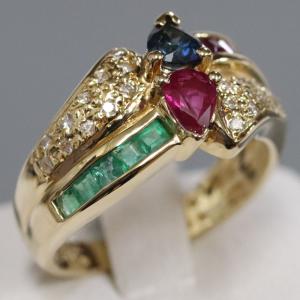 ハート リング 指輪 11号 18金 K18ホワイトゴールド ピンクサファイア