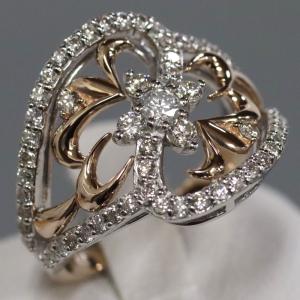 Pt900/K18ブルーオパールダイヤモンドペンダントトップ O17.68 D0.15