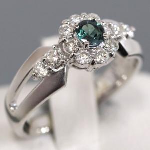 中古】Pt950 アレキサンドライト/ダイヤ リング /13号/g506-44  