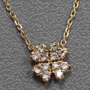 現行品 4℃ ヨンドシー K18PG ダイヤモンド ライン ネックレス 中古】4℃ K18PG ダイヤモンド ライン ネックレス/j36-10