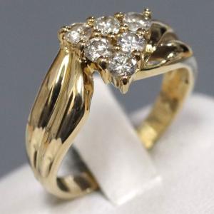 Pt900サファイアダイヤモンドリング S0.82 D0.31 4.6g #12 : 鴫原質店  