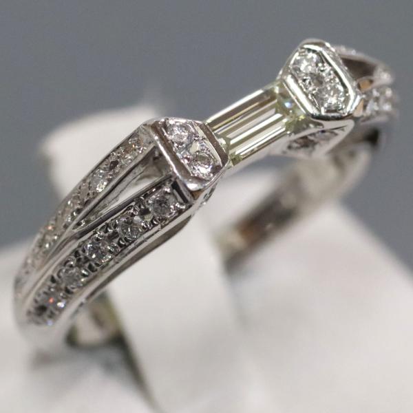 Pt900ダイヤモンドリング D0.25 0.32 6.6g #12 プラチナ 12号