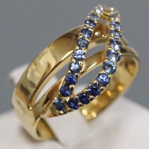 Pt900サファイアダイヤモンドリング S0.82 D0.31 4.6g #12 : 鴫原質店  