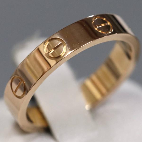 カルティエ 750PGミニラブリング 3.8g #10(#50)(B4049750)保証書 ピンクゴ...