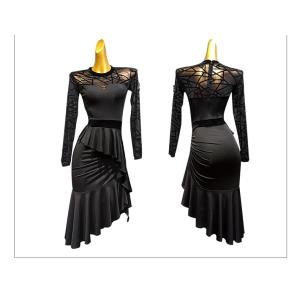 社交ダンスドレス ラテンドレス モダンドレス ダンスウエア, 競技 デモ