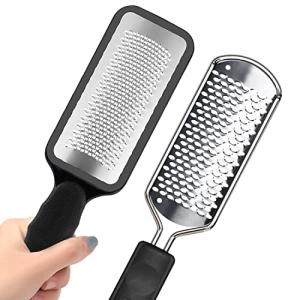 Pedicure Foot File - 2Pcs Stainless Steel Colossal foot Rasp， Dead