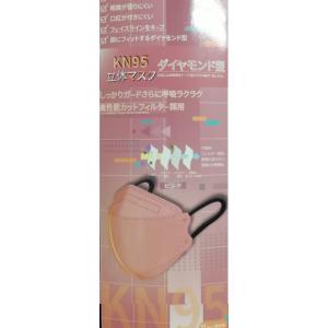 マスク　ＫＮ９５　ダイヤモンド型　ピンク　立体マスク　３５枚　個包装