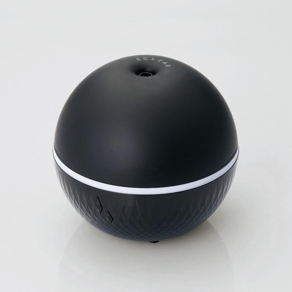 エレコム アロマディフューザー エクリア アロマミスト ブラック HCE-HU11BK ナイトライト...