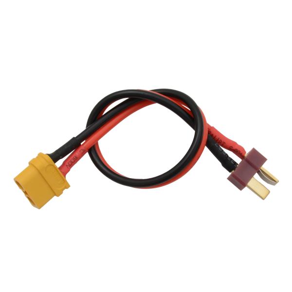 ハイテック XT60(メス)ケーブル2ピンT型 日本正規品 ラジコン RC 充電器アクセサリー スペ...