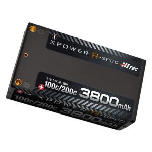 ハイテック XPOWER R-SPEC Li-Po 7.4V 3800mAh 100C/200C XPR3800S 日本正規品 PSE取得済 定番 ラジコン ドリフト バッテリー