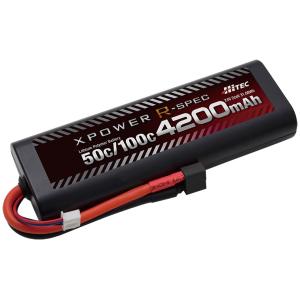 ハイテック XPOWER R-SPEC Li-Poバッテリー 4200mAh 50C/100C 日本正規品 XPR4200-RD-B T型 ディーンズ リポ  ラジコン バッテリー 入荷時期未定 入荷次第出荷