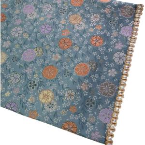 経机敷き テーブルマット テーブルクロス 防火マット 経机掛け (22号35.2×54cm） 金襴布 高級品 日本製 春風水色