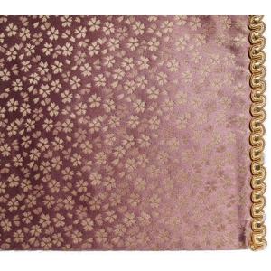 経机敷き テーブルマット テーブルクロス 防火マット 経机掛け (14号22.4×32.7cm） 金襴布 高級品 日本製 日和薄い紫