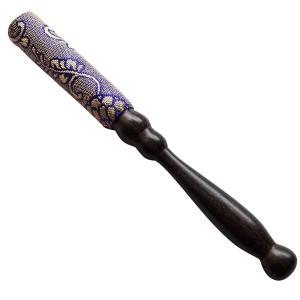お盆 24cm 木製 トレー あわび貝 螺鈿装飾 丸盆 高岡漆器 黒柄 さくら