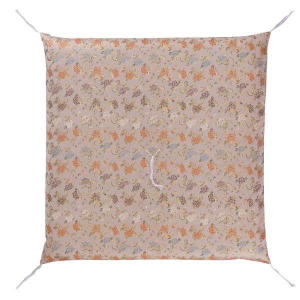 新錦唐花錦（圧縮綿入） 御前座布団　白茶 63×64ｃｍ 送料無料 お寺さん 床の間 寺院用 座布団