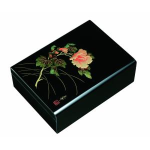 漆器 小箱 螺鈿（らでん） 螺鈿装飾 錆絵花鳥 高岡漆器 小物入れ 日本