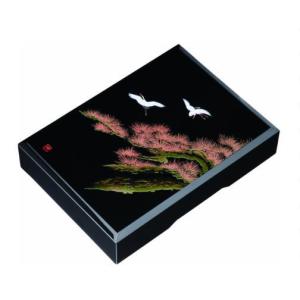 漆器 小箱 螺鈿（らでん） 螺鈿装飾 錆絵花鳥 高岡漆器 小物入れ 日本