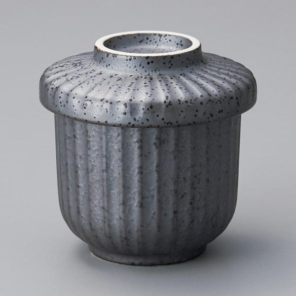 茶碗蒸し 器 黒マット蒸し碗 おしゃれ 和食器 業務用 美濃焼 24a219-35