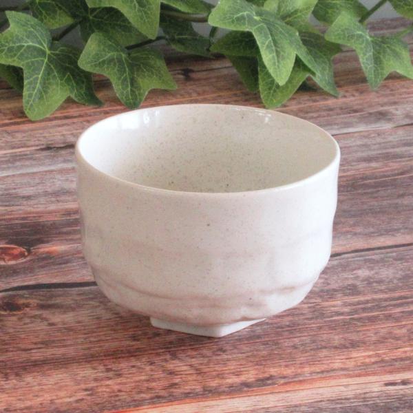 抹茶茶碗 越後白野点碗 和食器 美濃焼