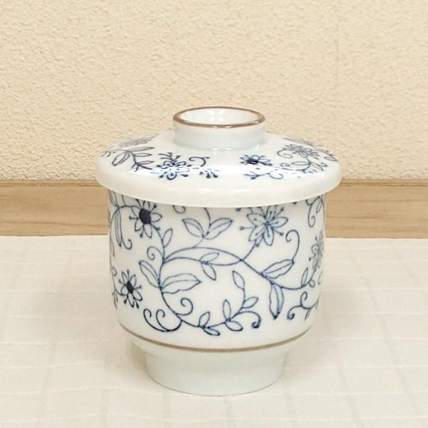 茶碗蒸し 器 花唐草蒸し碗 おしゃれ 和食器 業務用 24a216-10