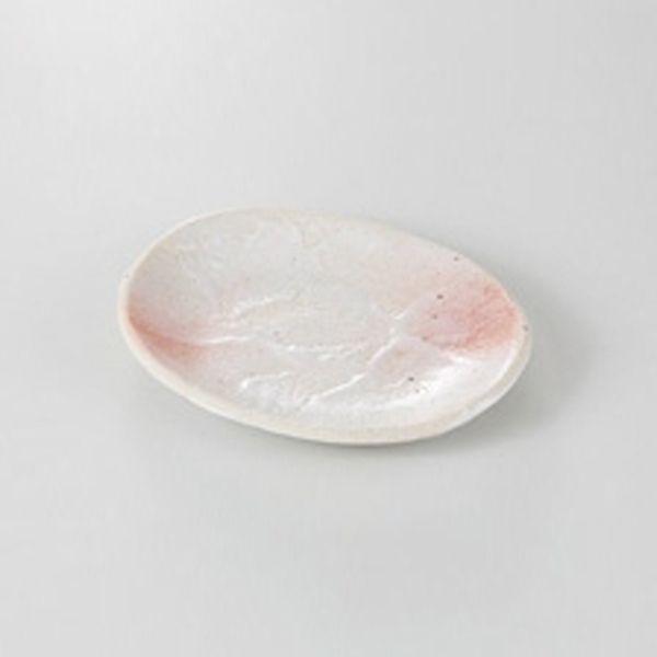 皿 楕円皿 タタラ皿 桜志野 15.3cm おしゃれ 業務用 和食器 美濃焼 23b218-33