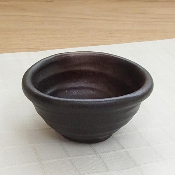 鉢 ボウル 玉割珍味小鉢 黒備前 おしゃれ 和食器 業務用 美濃焼 25d49106-250