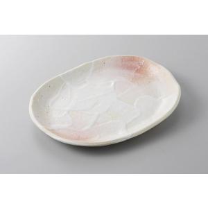 皿 取り皿 ケーキ皿 白釉楕円皿 18cm フルーツ皿 おしゃれ 和食器 業務