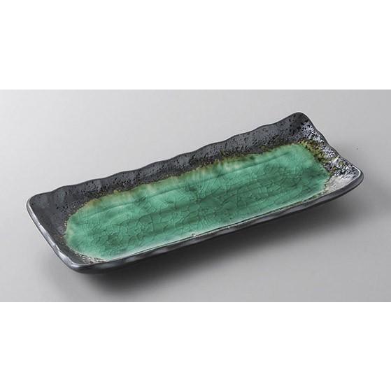 皿 長皿 深海付出皿 長角皿 22cm 魚皿 おしゃれ 和食器 業務用 美濃焼 24a241-9