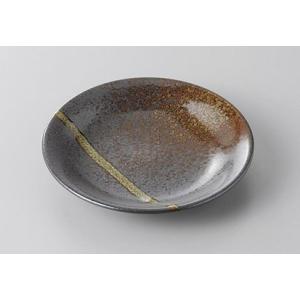 皿 丸皿 黒備前 7.0皿 20cm おしゃれ 和食器 業務用 美濃焼 23b240-12