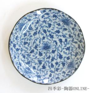 皿 小皿 丸皿 3.5皿 12cm 菊唐草 おしゃれ 和食器 業務用 美濃焼 22a283-79｜shikisaionline