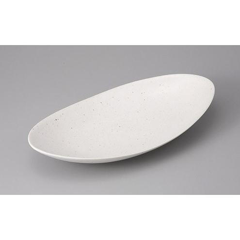 皿 大皿 盛り皿 白釉10.0楕円皿 34cm おしゃれ 和食器 業務用 美濃焼 22a425-1