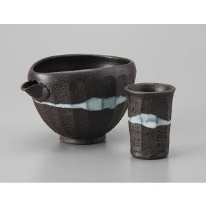 布志名焼（島根県） 湯町窯 酒器 ぐい呑 6FUJ0007 特製桐箱入り : 陶の