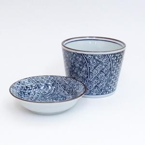 そば猪口 薬味皿 そば徳利 セット 二色十草 土物 おしゃれ 業務用 美濃