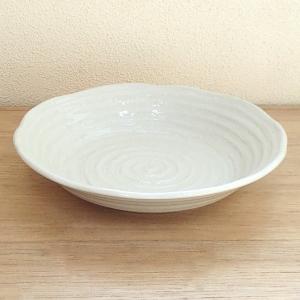 皿 パスタ皿 カレー皿 麺皿 吉祥粉引7.0深皿 22cm おしゃれ 業務用 和