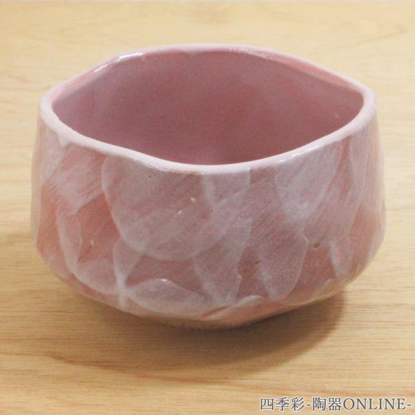 抹茶茶碗 ピンク粉引 美濃焼 土物 おしゃれ 22a626-13 抹茶碗 茶道具