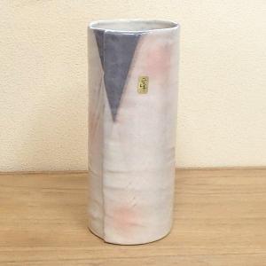花瓶 陶器 8号巻型 白灰流　箱入り ギフト プレゼント 日本製 a3168-4｜shikisaionline