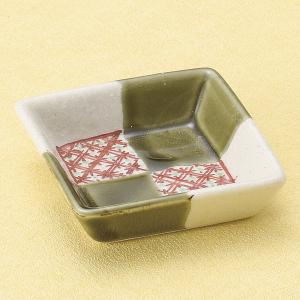 皿 小皿 珍味 赤絵市松手塩皿 おしゃれ 業務用 和食器 美濃焼 22d13804-579｜shikisaionline