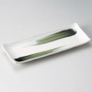皿 大皿 長皿13号 41cm 木の葉皿 砂ビードロ おしゃれ 和食器 業務用