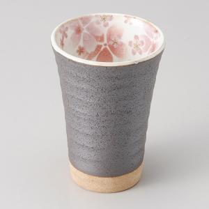 フリーカップ コップ 粉引舞桜 ピンク 陶器 おしゃれ アイスコーヒー 和食器 業務用 美濃焼 22d35019-279｜shikisaionline