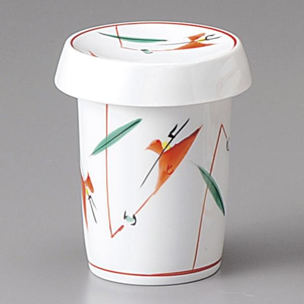 ヒレ酒カップ 赤絵つゆ草 ひれ酒 強化磁器 陶器 日本酒 おしゃれ 業務用 美濃焼 25d34401...