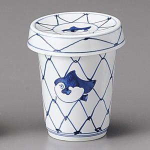 ヒレ酒カップ 陶器 ハカマ付 竹製品 波ふぐ ふぐ ひれ酒 酒器 業務用