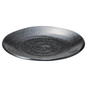 皿 浅皿 7寸皿 21cm 黒 らせん おしゃれ 和食器 業務用 日本製 美濃焼 22d51972-149