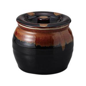 つぼ 漬物 蓋付きカメ 天目金流し3号蓋物 業務用 和食器 美濃焼 23y52916-581