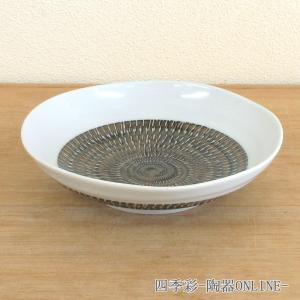 皿 焼物皿 呉須刷毛 長角皿 21.5cm おしゃれ 和食器 業務用 美濃焼