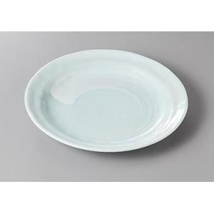 皿 カレー皿 パスタ皿 白刷毛青磁タタキ8.0皿 おしゃれ 業務用 美濃焼 22a754-7 和食器