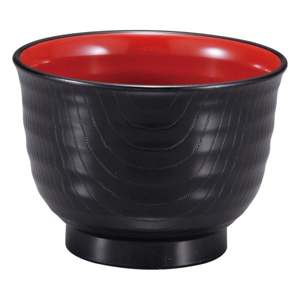 お椀 食洗機対応 汁椀 耐熱内乱引汁椀 黒内朱 小 越前漆器 業務用 25d74328-810