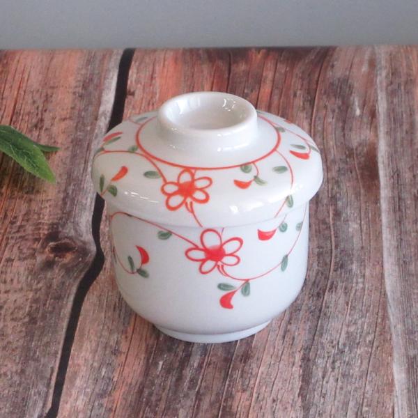 茶碗蒸し 器 花赤絵 おしゃれ 和食器 業務用 美濃焼 爆買